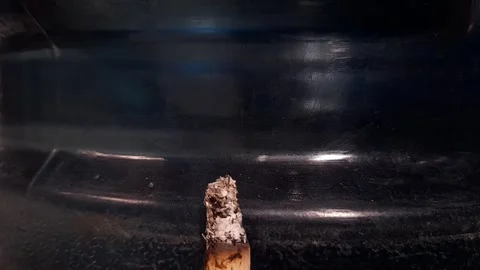 Thin smoke rising from a cigarette Stock Footage 281551980