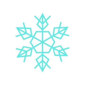 Thin Snowflake Detail Stock Illustration