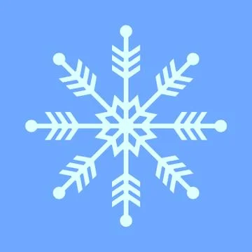 Thin Snowflake Symbol Vector Illustration Stock Illustration