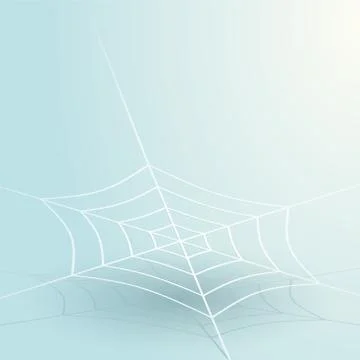 Thin spider web in space with shadow Stock Illustration