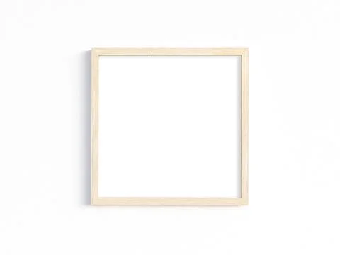 Thin square wooden frame Stock Photos