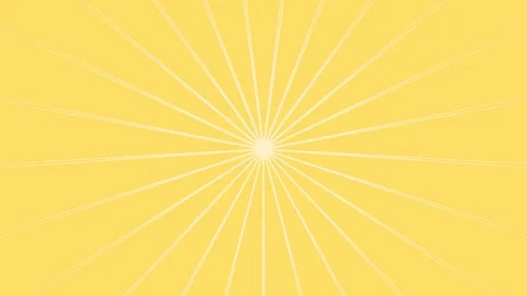 Thin Streak Ray Line Shapes Rotation on Yellow Background 库存影片 316923281