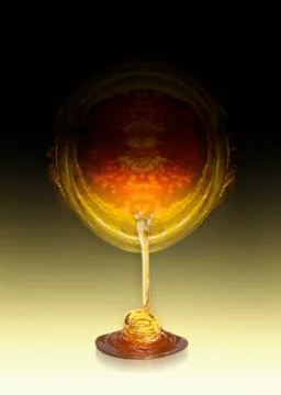Thin stream of honey flowing of the pitcher Foto stock