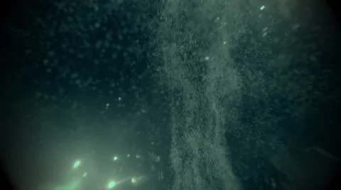 Thin Streams Bubbles Unhurried go up on Background Impenetrable Blackness Stock Footage 61311812