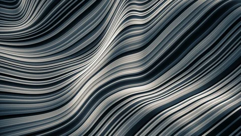 Thin stripes waving modern isometric background loop Stock Footage 118989271