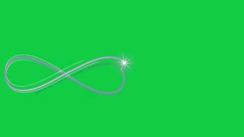 Thin stroke from left causing ribbon looping around disk, shaping star for logo Stock Footage 341869620