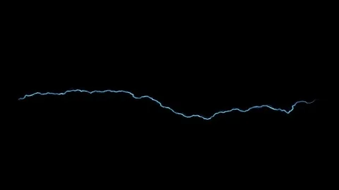 Thin Thread Lightning Subtle Electrical Tendril Compositing Element On Black 動画素材 338097715