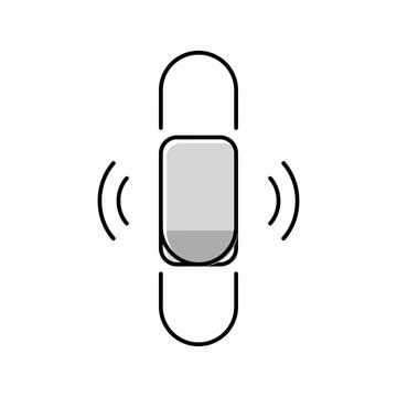 Thin transparent scroll color icon vector illustration Stock Illustration