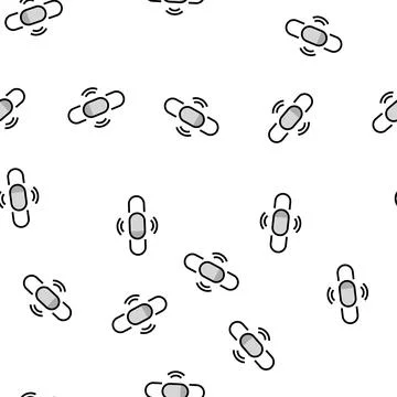Thin transparent scroll vector seamless pattern Stock Illustration