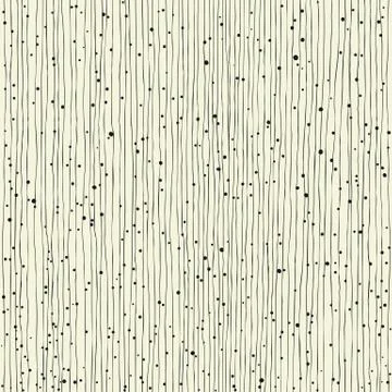 Thin vertical lines and dots. Seamless hand-drawn pattern Stock Illustration