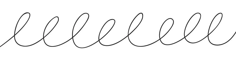 Thin wavy line pattern with flowing curves, undulating abstract background... Stock Illustration