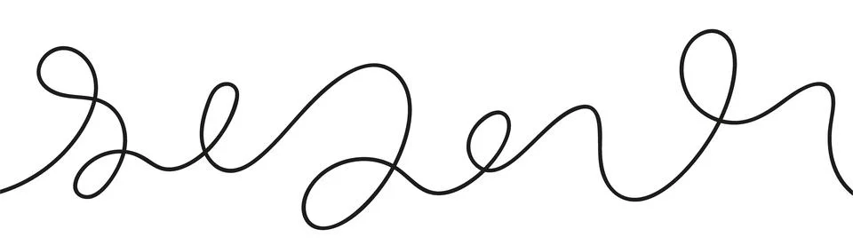 Thin wavy line pattern with flowing curves, undulating abstract background... Stock Illustration