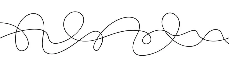 Thin wavy line pattern with flowing curves, undulating abstract background... Stock Illustration