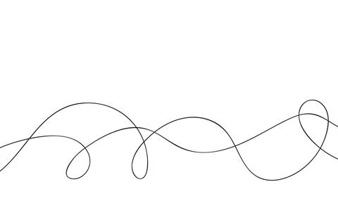 Thin wavy line pattern with flowing curves, undulating abstract background... Stock Illustration