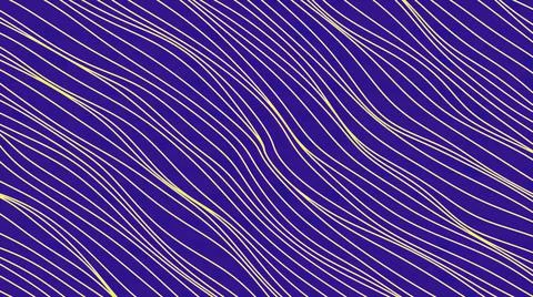 Thin wavy lines move diagonally. Motion. Radio waves move bending in diagonal Illustrazione stock