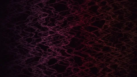 Thin wavy signal lines vibrate in a seamless loop Stock Footage 341492665