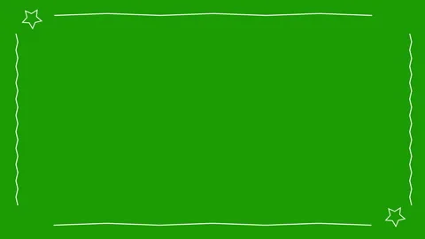 Thin White line Border with Glowing Twinkle Stars Motion Graphic Animation Stock Footage 260594993