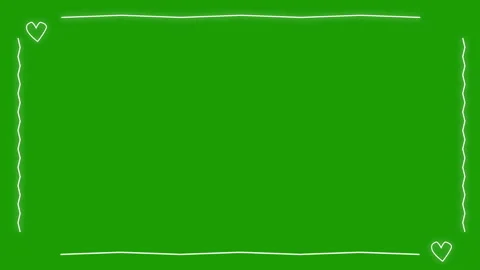 Thin White line Border with Glowing Twinkle Stars and Heart Shape Motion Graphic Stock Footage 260595073