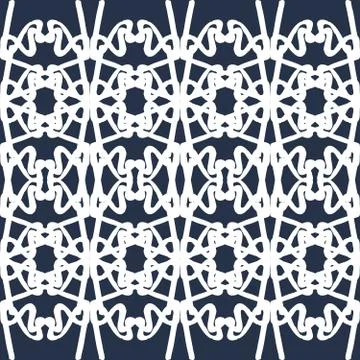 Thin white lines vintage seamless pattern vector illustration Illustrazione stock