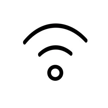 Thin Wi-Fi icon. Editable vector. Stock Illustration