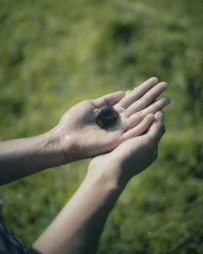 Thing in hand Foto stock