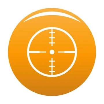 Thing radar icon vector orange Stock Illustration