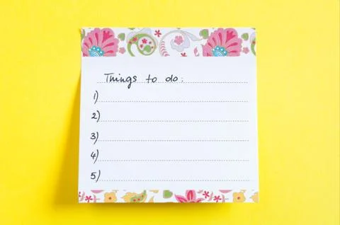 Things to do list Stock Illustration