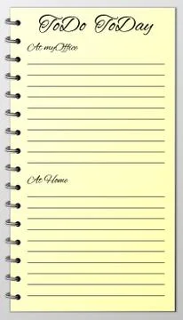 Things To Do List Today Stock Illustration