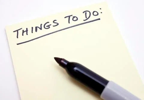 Things To Do Foto stock