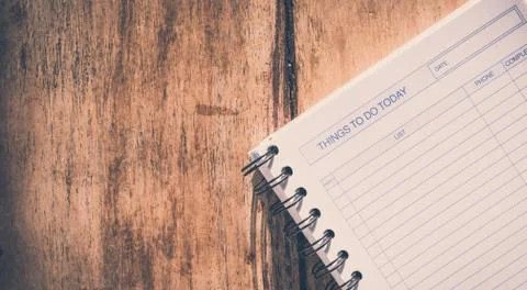 Things to do today - list of tasks Stock Photos