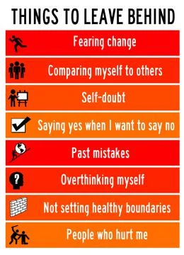 Things to leave behind Stock Illustration