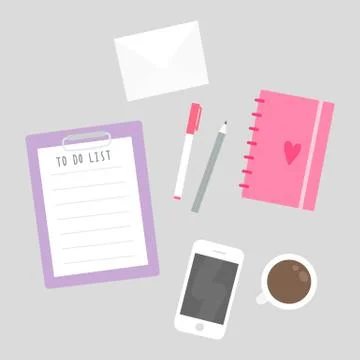 Things on the table. Stock Illustration