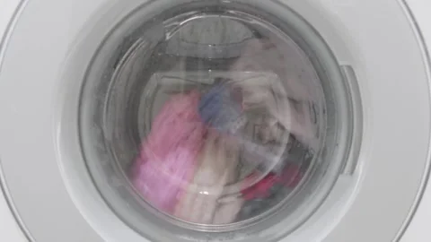Things washed by rotating in washing machine 스톡 동영상 295037800
