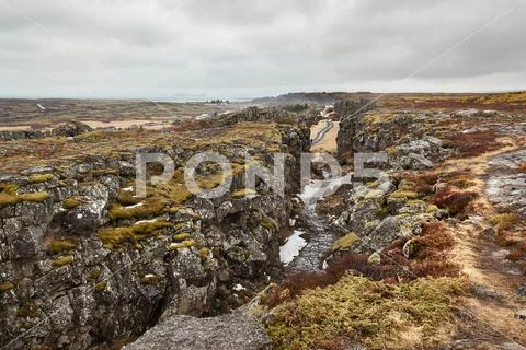 Thingvellir landscape in Iceland Stock Photos