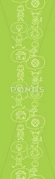 Think about earth vertical seamless pattern background border Stock Illustration