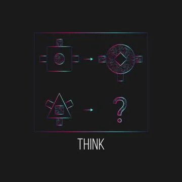 Think abstract vector illustration Stock Illustration
