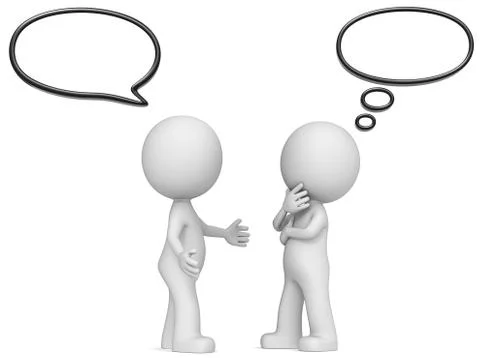 Think and Speech Bubbles. Stock Illustration