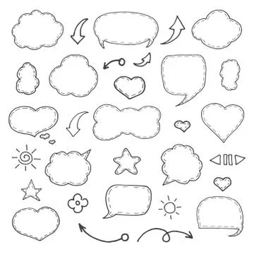 Think and talk speech bubbles. Stock Illustration