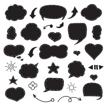 Think and talk speech bubbles. Stock Illustration