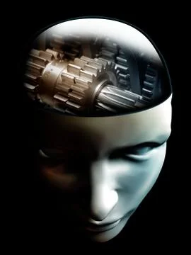 Think and work like a machine Illustrazione stock