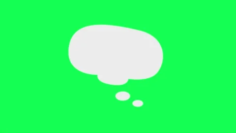 Think balloon cloud animation bubble pop up cartoon animation Stock Footage 317997327