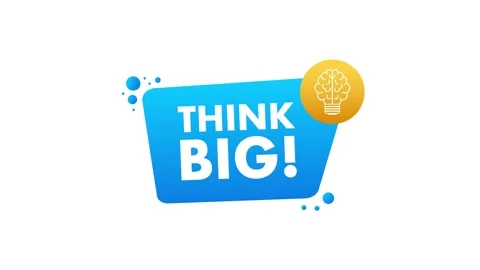 Think big banner animated idea icon Stock Footage 337967339