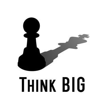 Think big creative concept Stock Illustration