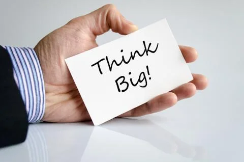Think big Hand Concept Stock Photos