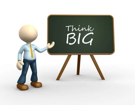 Think big Stock Illustration