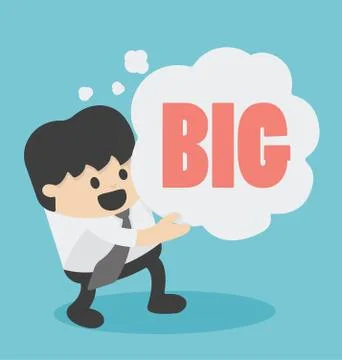 Think big Stock Illustration