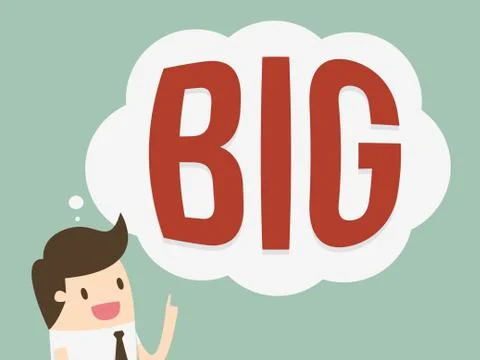 Think big Stock Illustration