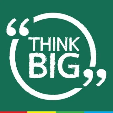 THINK BIG Illustration design Illustrazione stock