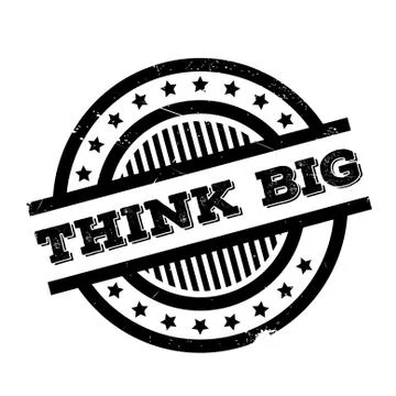 Think Big rubber stamp Stockillustratie