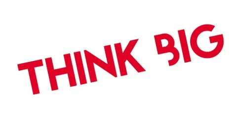 Think Big rubber stamp Illustrazione stock